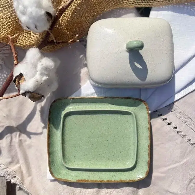 butter dish illustration