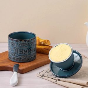 blue butter dish
