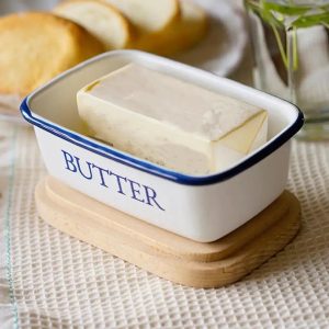 enamel butter dish
