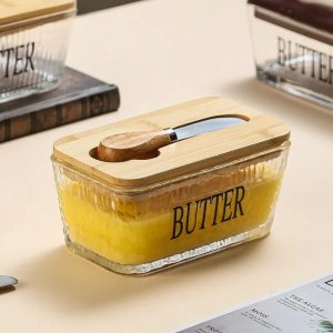 glass butter dish